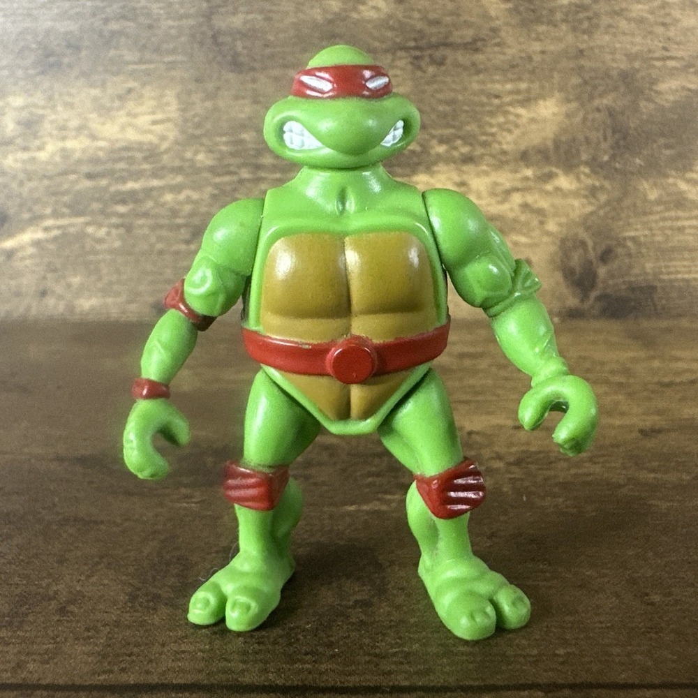 Rare Playmates Teenage Mutant Ninja Turtles Cartoon Raph Mini 3" Action Figure
